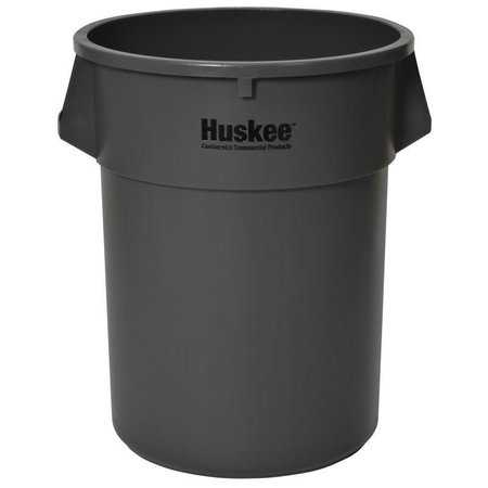 CONTINENTAL COMMERCIAL PRODUCTS Trash Receptacle, 32 gal Capacity, Plastic, Gray 3200GY